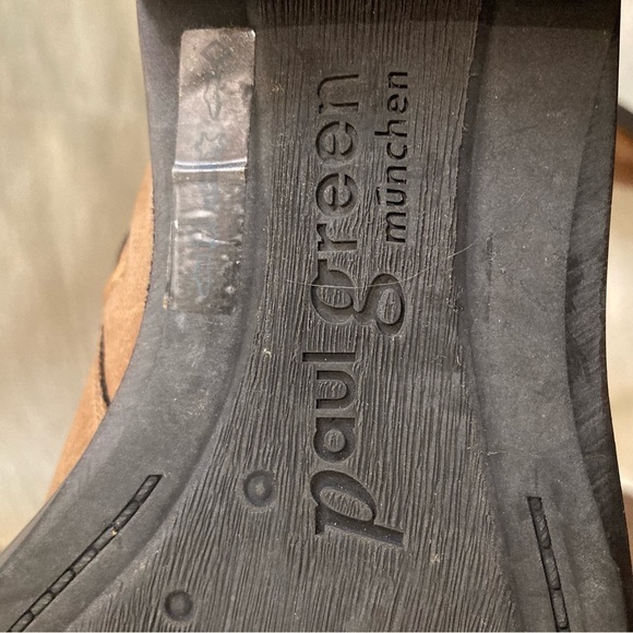 PAUL GREEN Sz 8.5 Distressed  Braided Buckle Zipper Closure Leather Boots - Picture 9 of 14